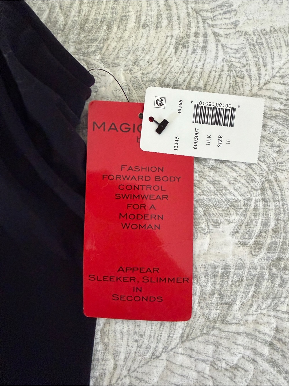 Magicsuit Parker High Neck Black Tankini Top with Gold Accent - Picture 7 of 7